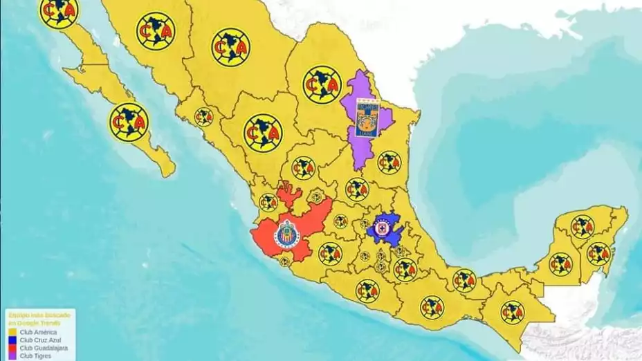 mapa los mas populares en mexico
