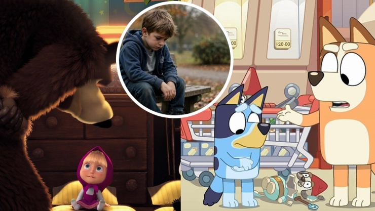 6 capítulos de Masha y el Oso y Bluey ideales para que los niños superen la timidez con facilidad