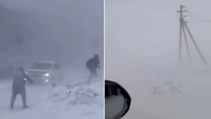 Tormenta de nieve en Kazajistán, Astaná