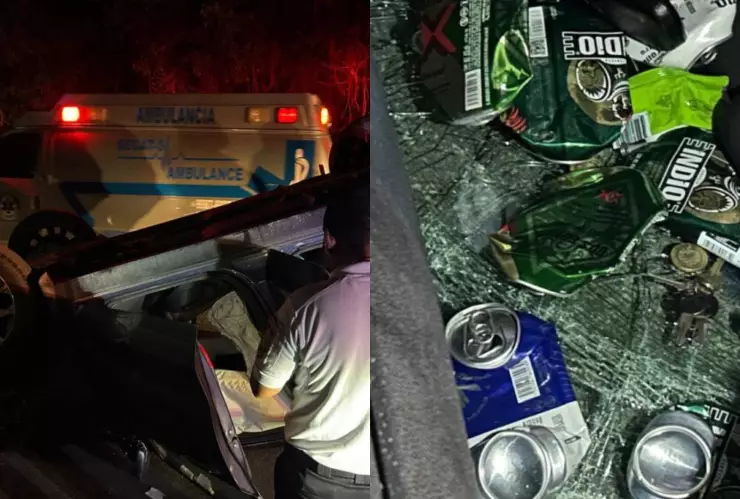 Conductor ebrio al volante se vuelca en la avenida 20 de noviembre en Cancún; así fue el accidente