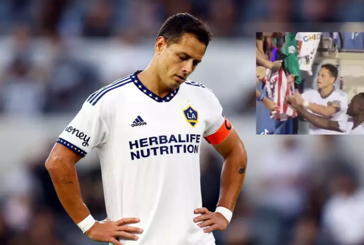 Chicharito hernández, LA Galaxy, MLS, bandera de méxico, autógrafo niño