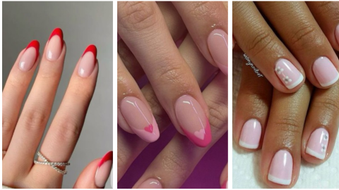 uñas francesas amor y amistad 14 de febrero