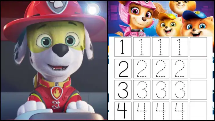 letras y números de paw patrol para imprimir