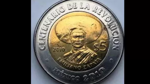Moneda conmemorativa de 5 pesos de Emiliano Zapata vale 400 mil pesos.
