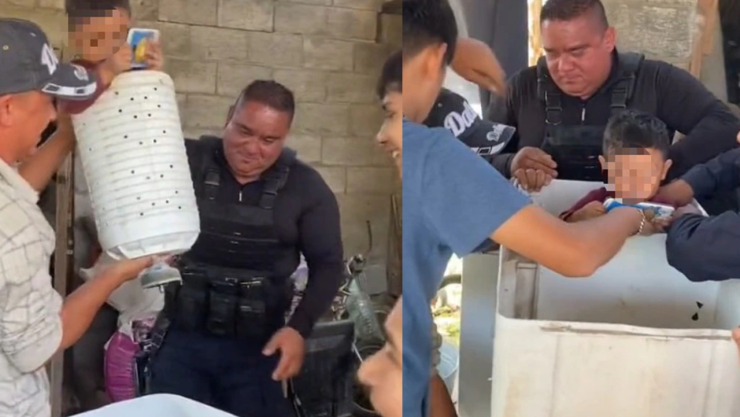 NIÑO QUEDA ATORADO EN UNA LAVADORA