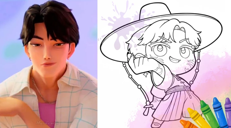 4 plantillas de Baby Jinu para imprimir y colorear que los fans de Kpop Demon Hunters amarán