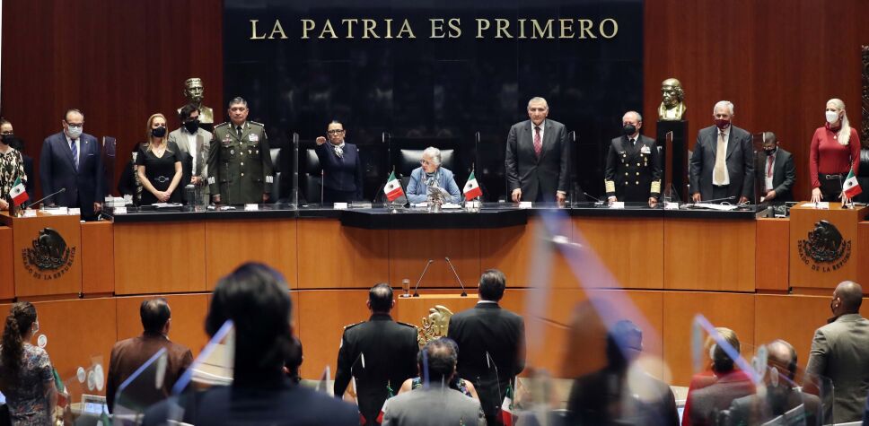 Rosa Icela Rodríguez, secretaria de Seguridad, comparece ante el Senado