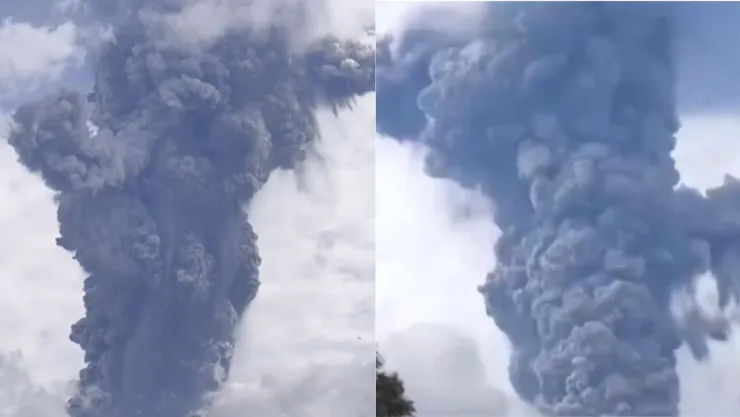 VIDEO Captan impresionante erupción del volcán Merapi en Indonesia