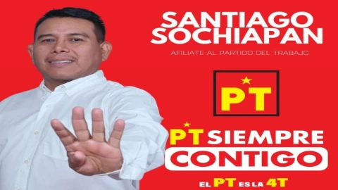Asesinan a tiros a Ignacio Pablo Sánchez, exalcalde de Morena de Santiago Sochiapa, Veracruz. En la imagen se observa al intregrante del Partido del Trabajo en una campaña política.