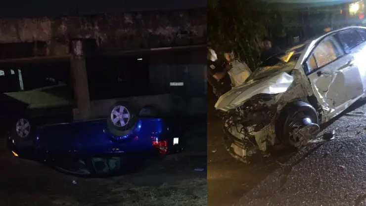 ¡Choque y volcadura! Accidentes en Cosoleacaque movilizan a elementos de emergencia