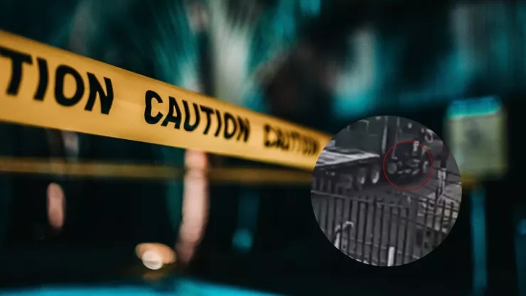 Cinta de escena del crimen y de atropellamiento de mujer en Guatemala.
