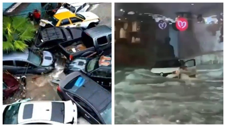 Fuertes lluvias en Nuevo León provocan muertes, inundaciones, cortos y carambola de vehículos| VIDEO