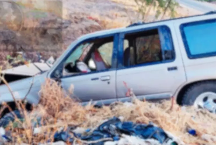 Camioneta se accidente en San Luis de la Paz