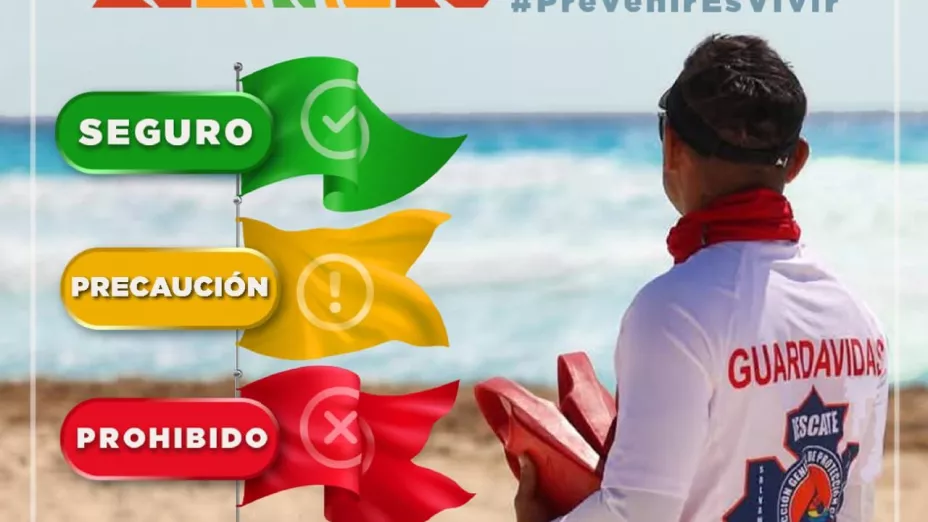 Conoce la simbología de las banderas que están en las playas de Cancún