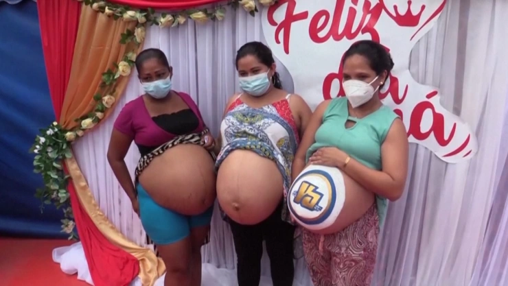 Ganadora de un concurso a la panza más grande de mujer embarazada