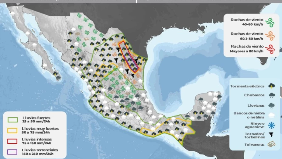 Clima en México hoy 6 de octubre de 2023
