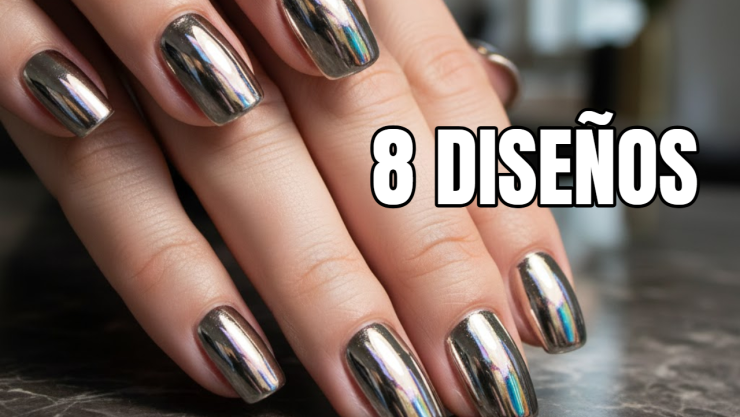 8 diseños de uñas efecto espejo para cualquier ocasión: fiesta, natación, pádel, gym