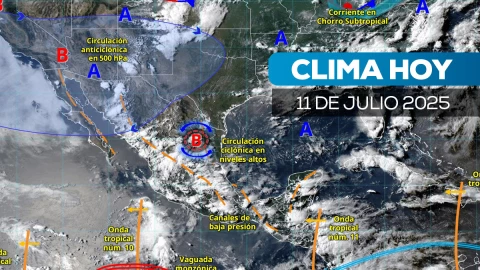 El monzón mexicano y dos ondas tropicales activarán lluvias y tormentas en 25 estados este viernes. Checa cómo estará el clima en tu zona.