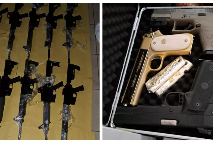 ¡50 metralletas y pistolas con oro! Sedena realiza aseguramiento de drogas y armas en Zacatecas (1).jpg