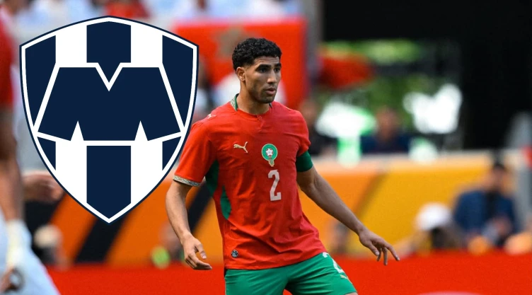 Oficial: Hakimi luce la playera de Rayados tras su visita al estadio Monterrey
