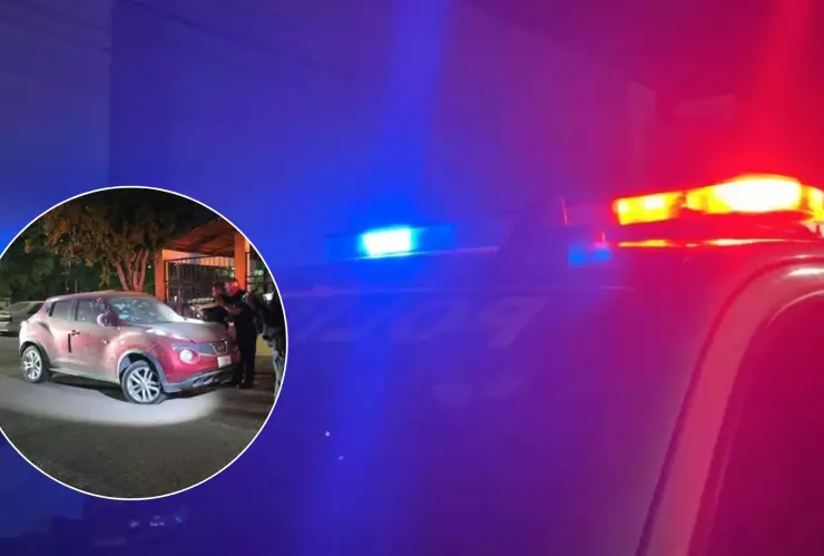 Balean vehículo en la Agustina Ramírez, Culiacán