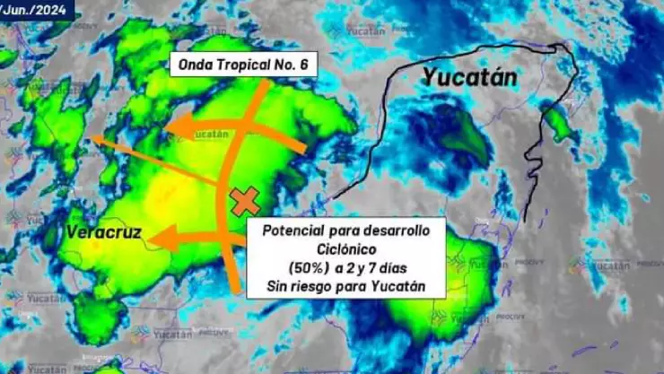 Revelan ubicación de la onda tropical 6, ¿representa peligro para la Península de Yucatán
