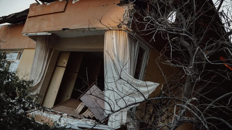 Casa derrumbada por sismo