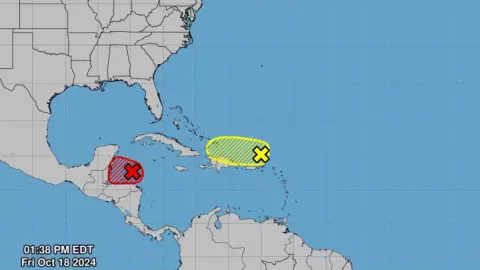 ACTUALIZACIÓN: Zona de baja presión aumenta su probabilidad de desarrollo ciclónico HOY 18 de octubre; aquí la ubicación