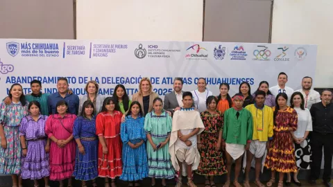 Maru Campos abandera a delegación rumbo a los Juegos Maestros Indígenas 2025