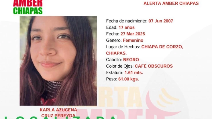 Karla Azucena Alerta Amber Chiapas