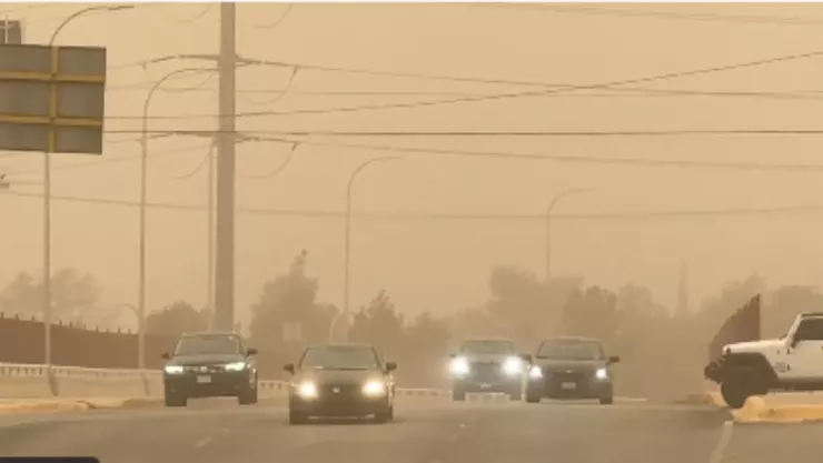 Tormenta de arena en la Frontera de Chihuahua