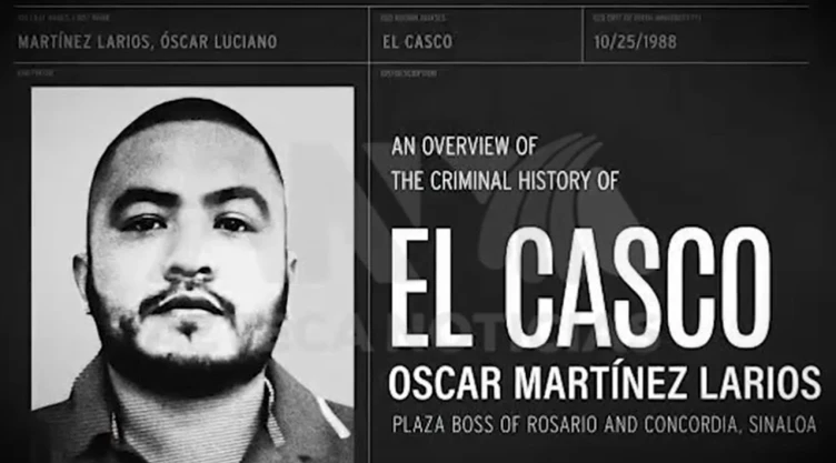 Óscar Luciano Martínez Larios, “El Casco”, jefe de plaza de “Los Chapitos.