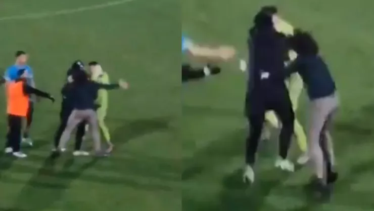 Padre de futbolista agrede a portero