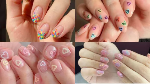 uñas para maestras con decoraciones