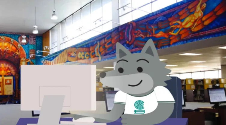 La mascota del Colegio de Bachilleres consultando las licenciaturas que no entran en el Pase UAM 2025.