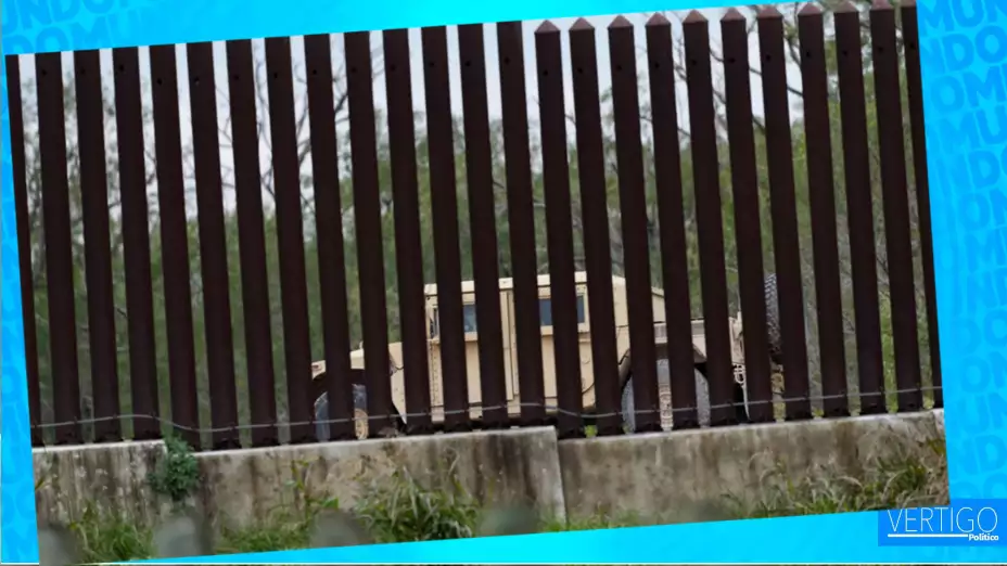 Reja en la frontera entre EU y México cerca de Brownsville, Texas