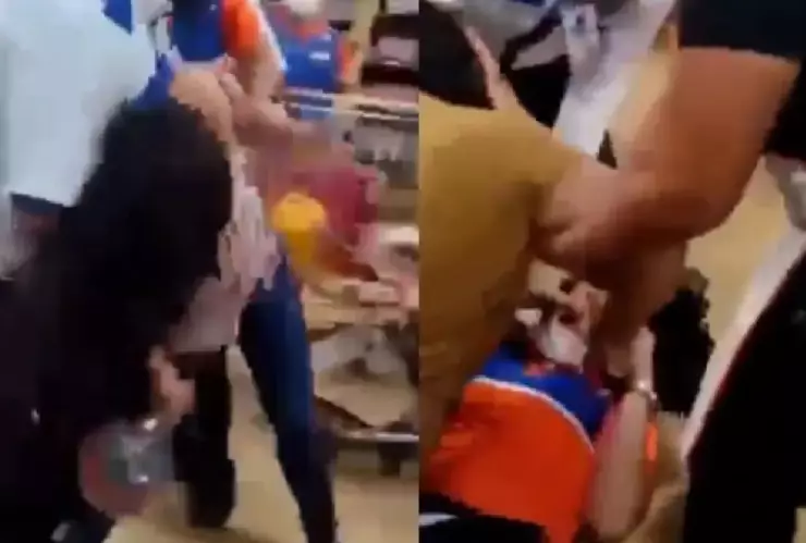 VIDEO Mujeres se pelean con empleados supermercado en Cancún.jpg