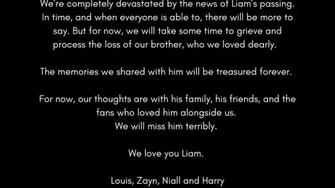 One Direction Instagram mensaje muerte liam Payne