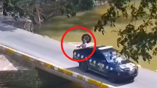 Video hombre salta patrulla río Cobre Jamaica