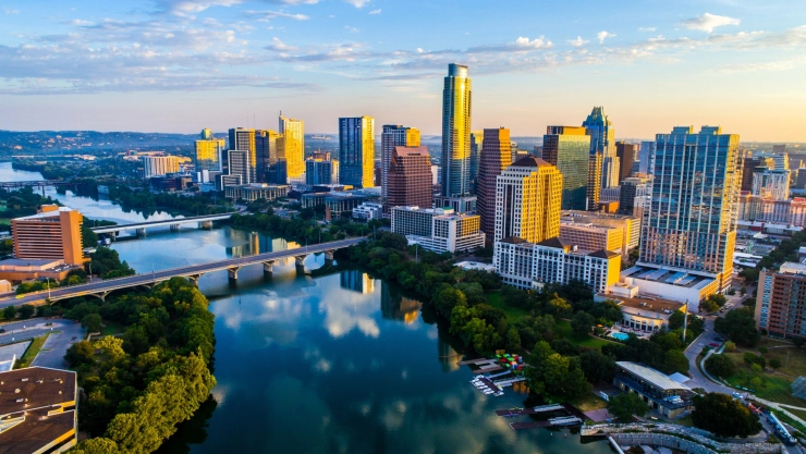 Vista de la ciudad de Austin, Texas