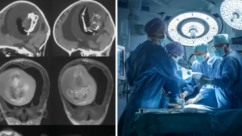 Médicos extraen el feto de su hermano de la cabeza de una niña de cuatro años