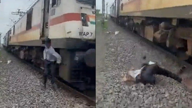 Joven es golpeado por tren.
