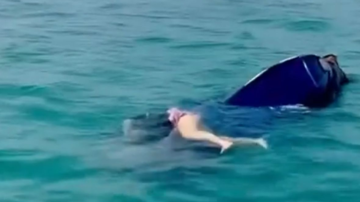 Cabello de mujer se enreda en jet ski en China