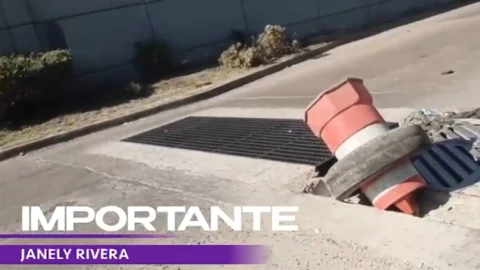 Vecinos denuncian alcantarilla dañada en Periférico Sur