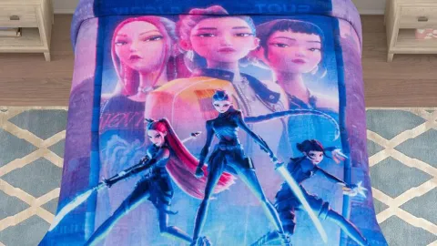 Edredón de cama con las Guerreras K-Pop