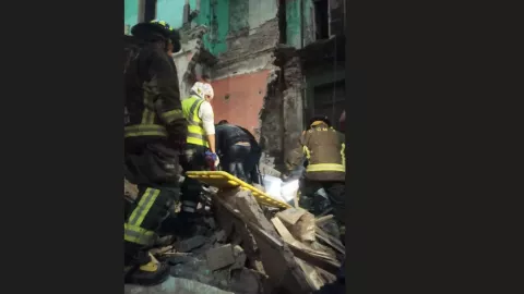 Derrumbe en vecindad de Ciudad de México