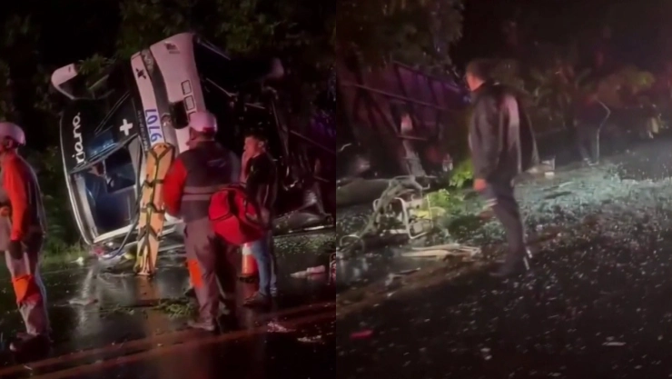 El accidente de autobús en Colombia dejó al menos tres muertos.