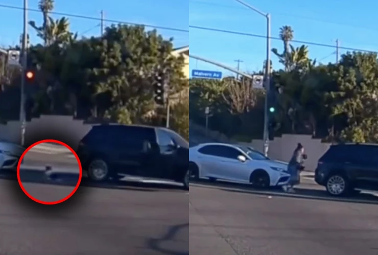 VIDEO: Bebé sale volando de camioneta en movimiento e impacta fuertemente contra el pavimento