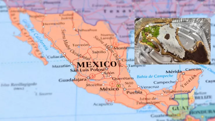 Huarache con forma de la República Mexicana