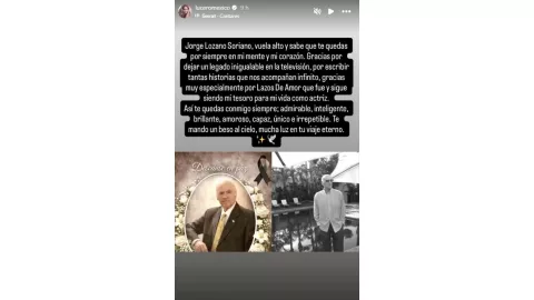 Lucero llora la muerte de Jorge Lozano Soriano; ¿Quién es y de qué le tocaba?